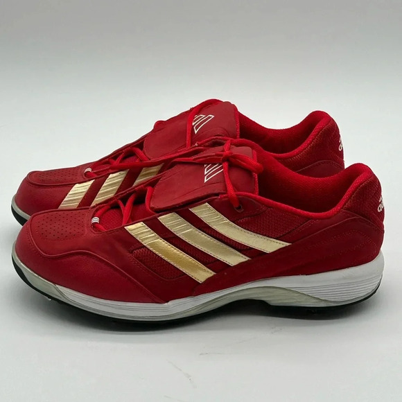 Men’s Size 15 Adidas Red Spinner lV Steel Baseball Softball Cleats NWOB - Picture 2 of 11